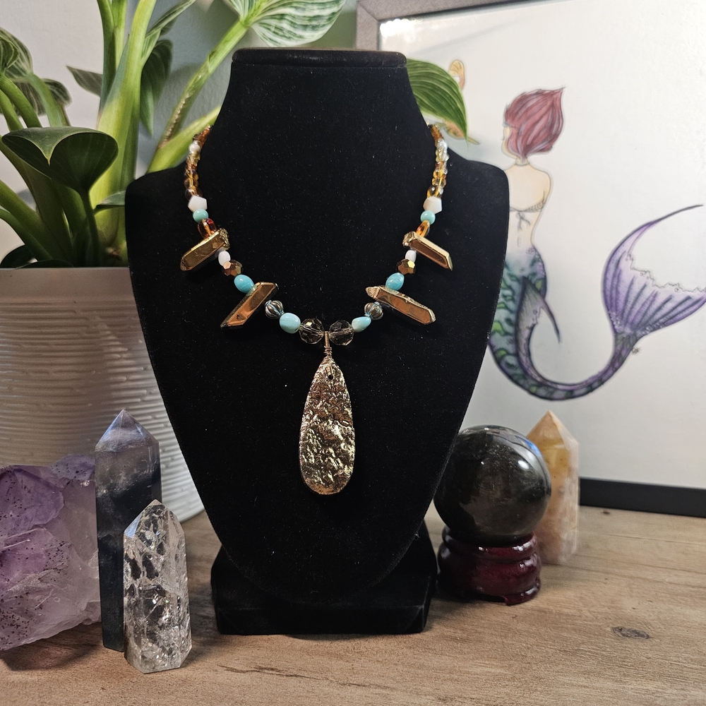 Gold and Turquoise Necklace